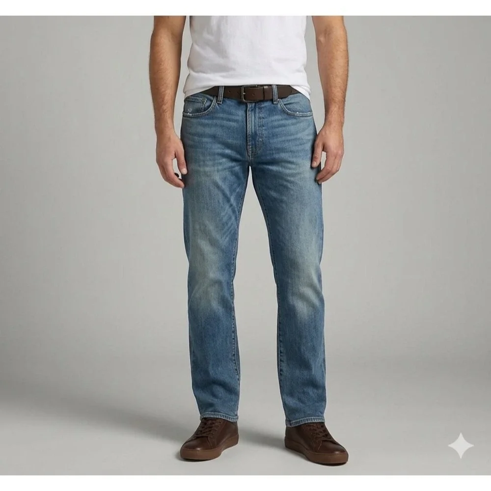 Lucky Brand Jeans 363 Straight Leg Men's Size 34 Blue Mid Rise‎ 5-Pocket